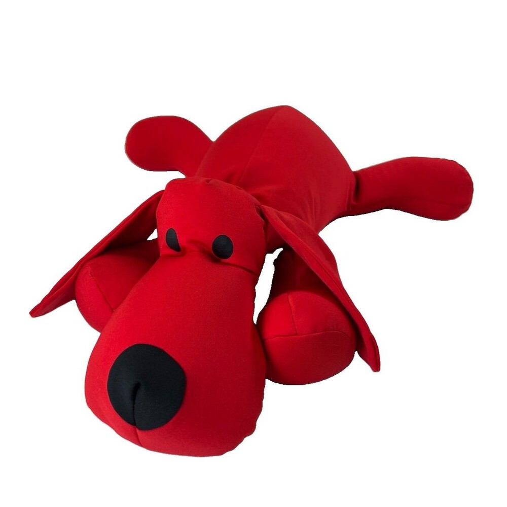 PEM America Moshi Spandex Stuffed Animal Plush Red Puppy Dog Styrofoam Ball Toy
